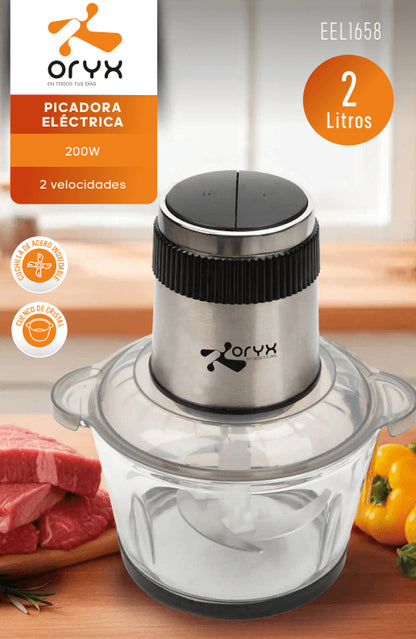 Picadora Eléctrica 200W Oryx 2 Litros