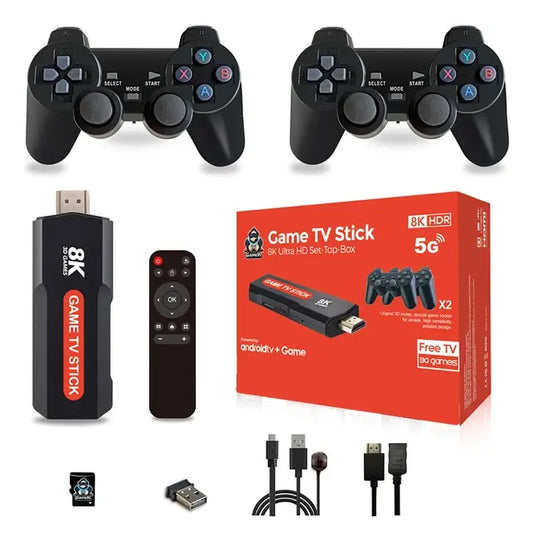 🎮 Consola de Juegos Inalámbrica Retro Stick (con 2 Mandos) – Diversión Clásica Plug & Play