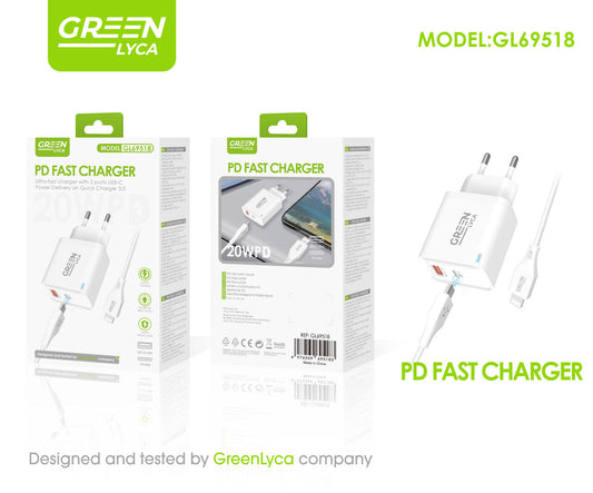 Cargador 20W A+C con cable C-L 100cm