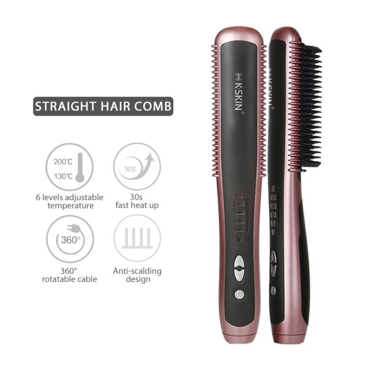 Escova Alisadora de Cabelo 2 em 1