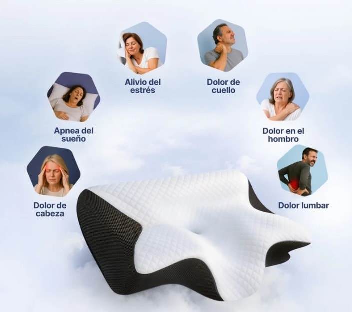 Almohada Ergonómica Cervical de Contorno | Soporte Adaptable para Descanso