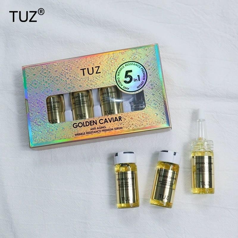 SÈRUM PREMIUM PER A LES ARRUGUES PERSISTENTS AMB EXTRACTE DE LLEVAT I CAVIAR 5 EN 1 3X10ML TUZ
