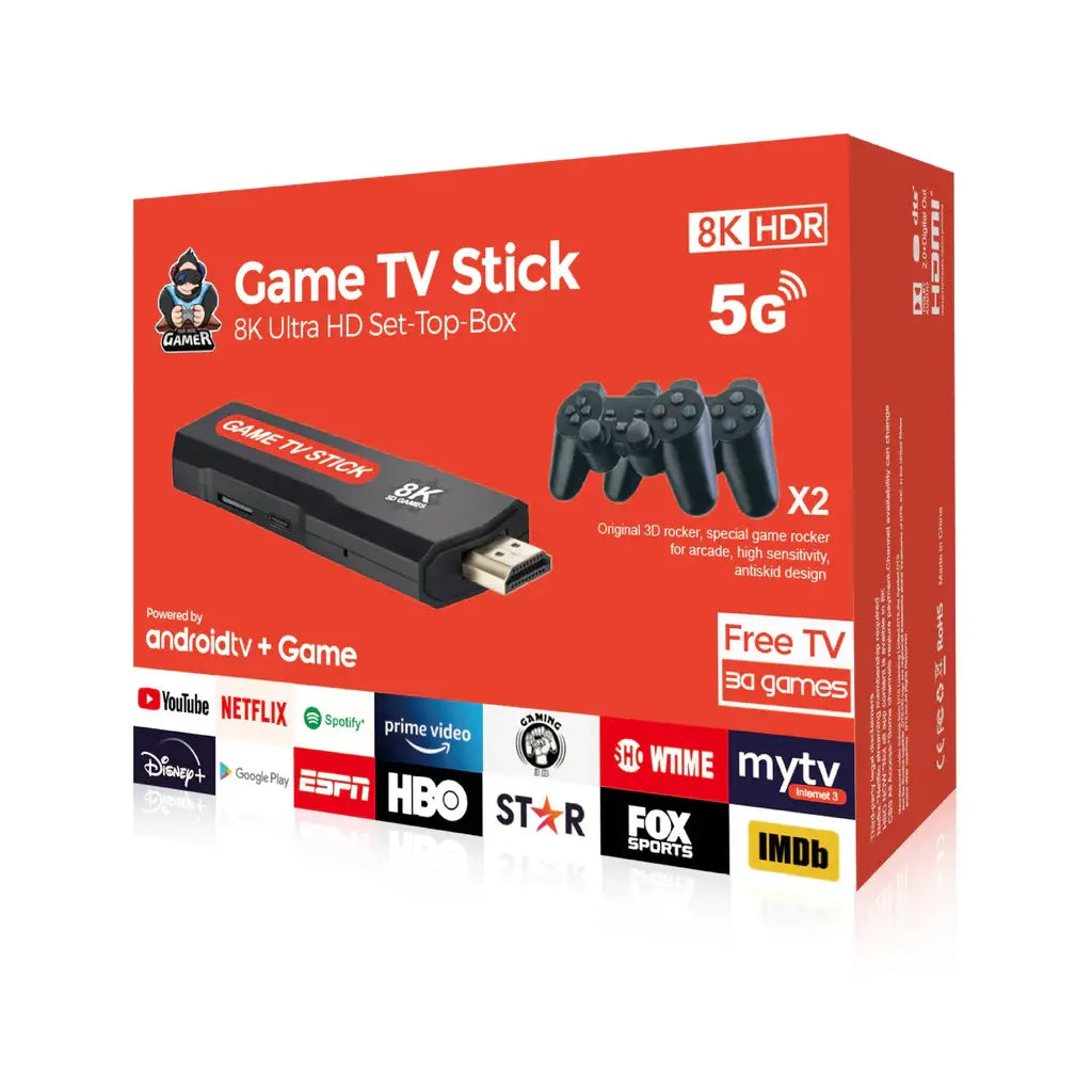 🎮 Consola de Juegos Inalámbrica Retro Stick (con 2 Mandos) – Diversión Clásica Plug & Play