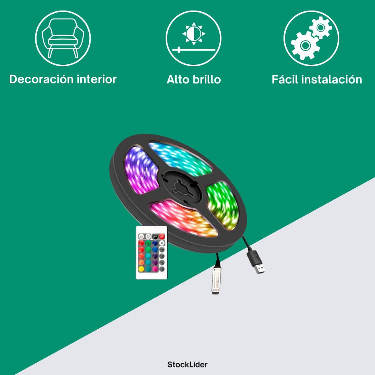 Tira Led Rgb 5m Usb