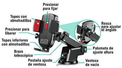 Soporte móvil para coche con brazo