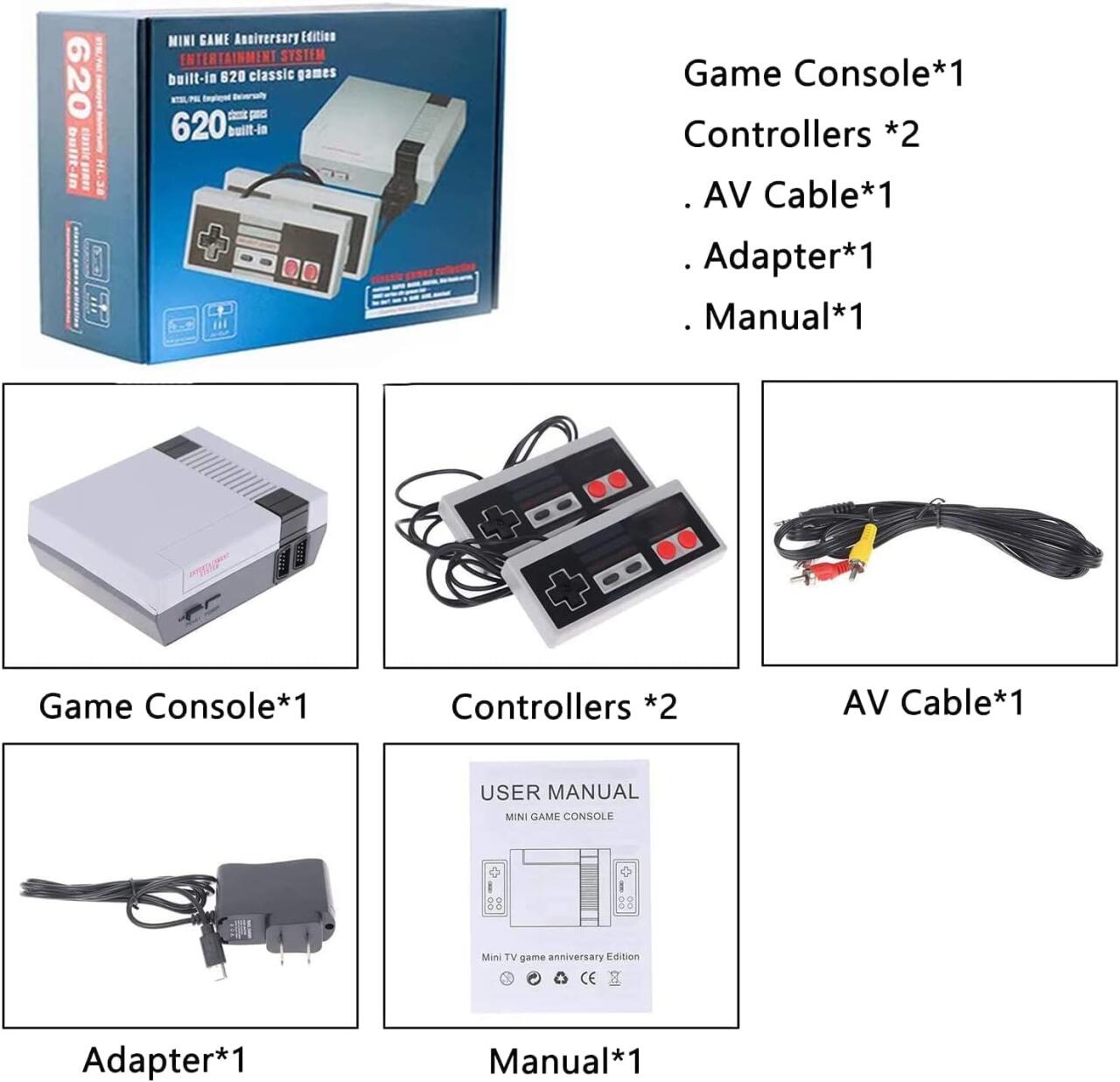 Consola retro 620 juegos