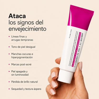 Crema Facial Iluminadora 50ML Arbutina 7% + Ácido Tranexámico 4%