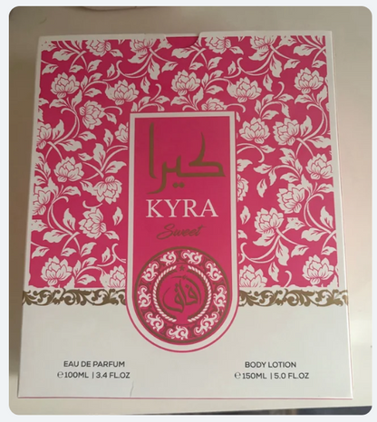 Set Perfume KYRA Sweet Mujer + Loción Corporal – Dulzura, Elegancia y Alta Fijación