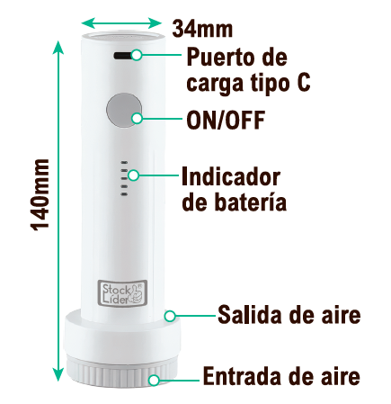 Bomba de vacío inalámbrico