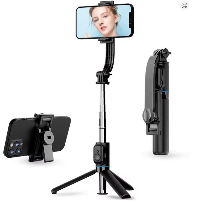 Trípode y selfie para móviles, control remoto Bluetooth, con rotación de 360°, 1060 mm de longitud. C01
