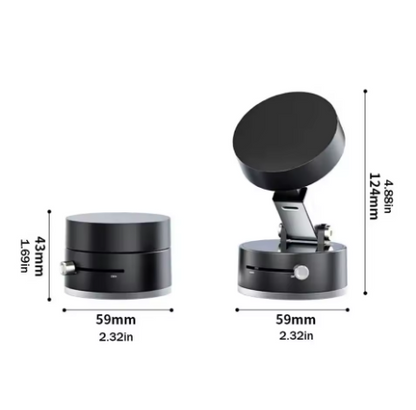 Soporte Magnético al Vacío 360° – Ventosa Fuerte y Plegable para Teléfono Móvil