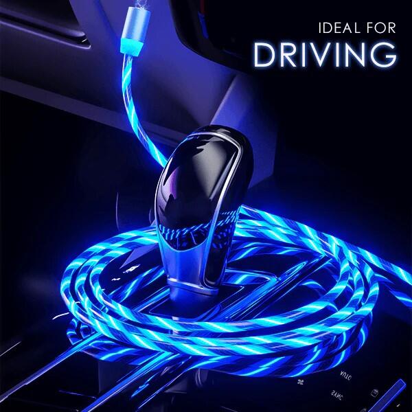 Cable Usb Con Luz, Iman 3 En 1