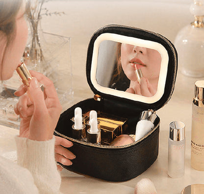 Maletín De Maquillaje Con Espejo Led