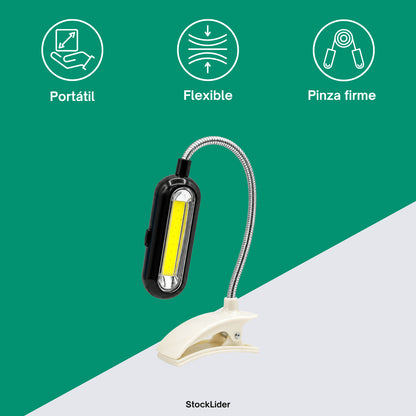 LÁMPARA LED COB CON PINZA