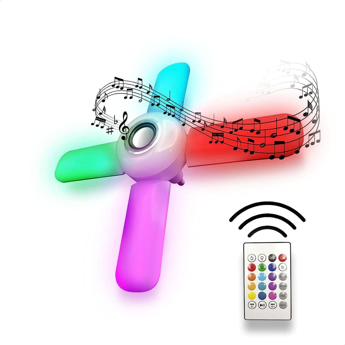 Lampara Con Altavoz Bluetooth Y Mando