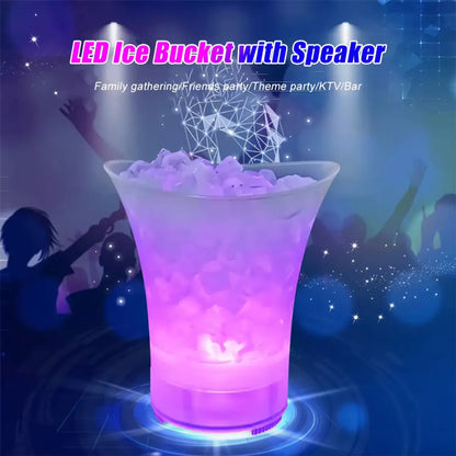 Cubetera Grande con Hielo + Altavoz y Luces LED (5L )