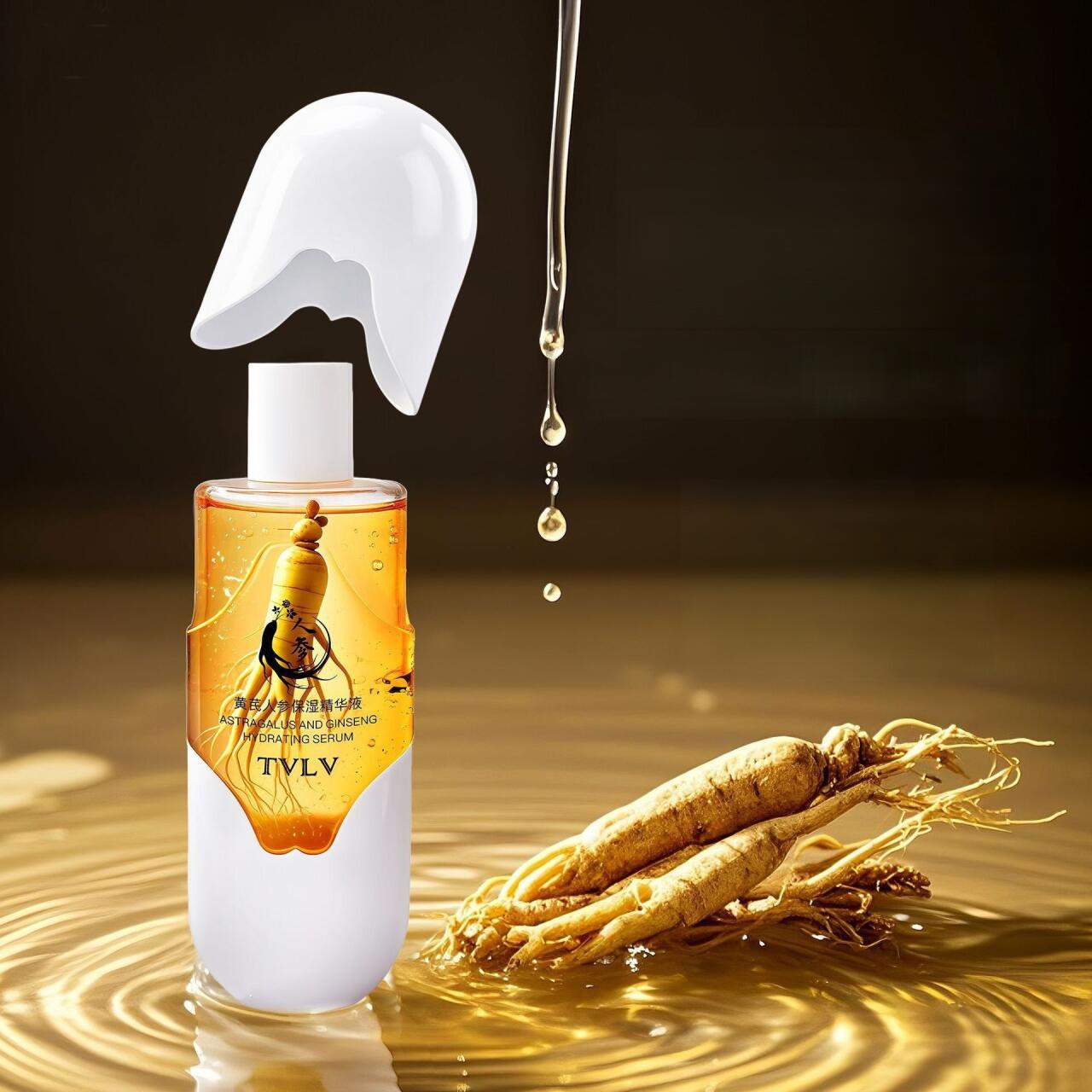 Sérum Facial Antiarrugas de Astrágalo y Ginseng para Hidratación, Firmeza y Líneas de Expresión