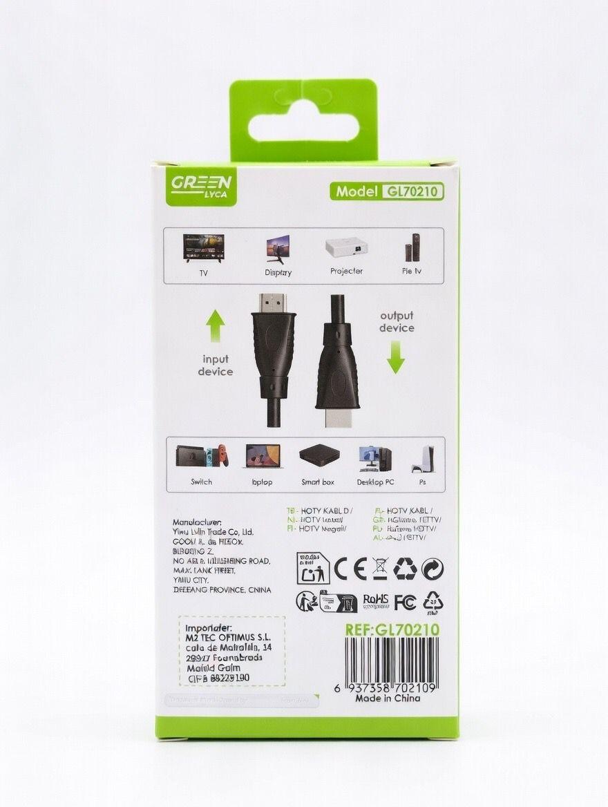 Cable HDTV, 4K FULL HD, 60 Hz, Green Lyca GL70210