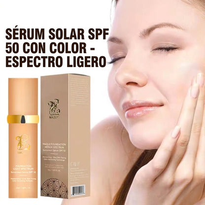 Base Espectral Media 4 en 1 – Impermeable, Larga Duración, SPF50 y Cobertura Total