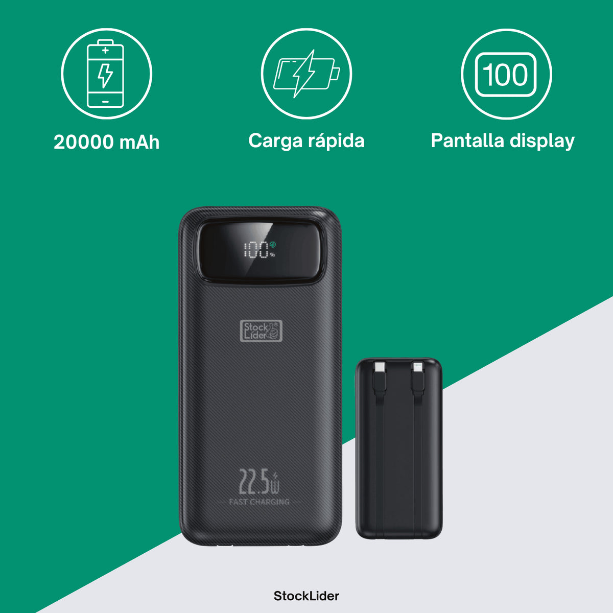 Power Bank Carga Rápida 20000 Mah