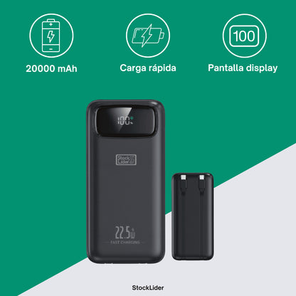 Power Bank Carga Rápida 20000 Mah
