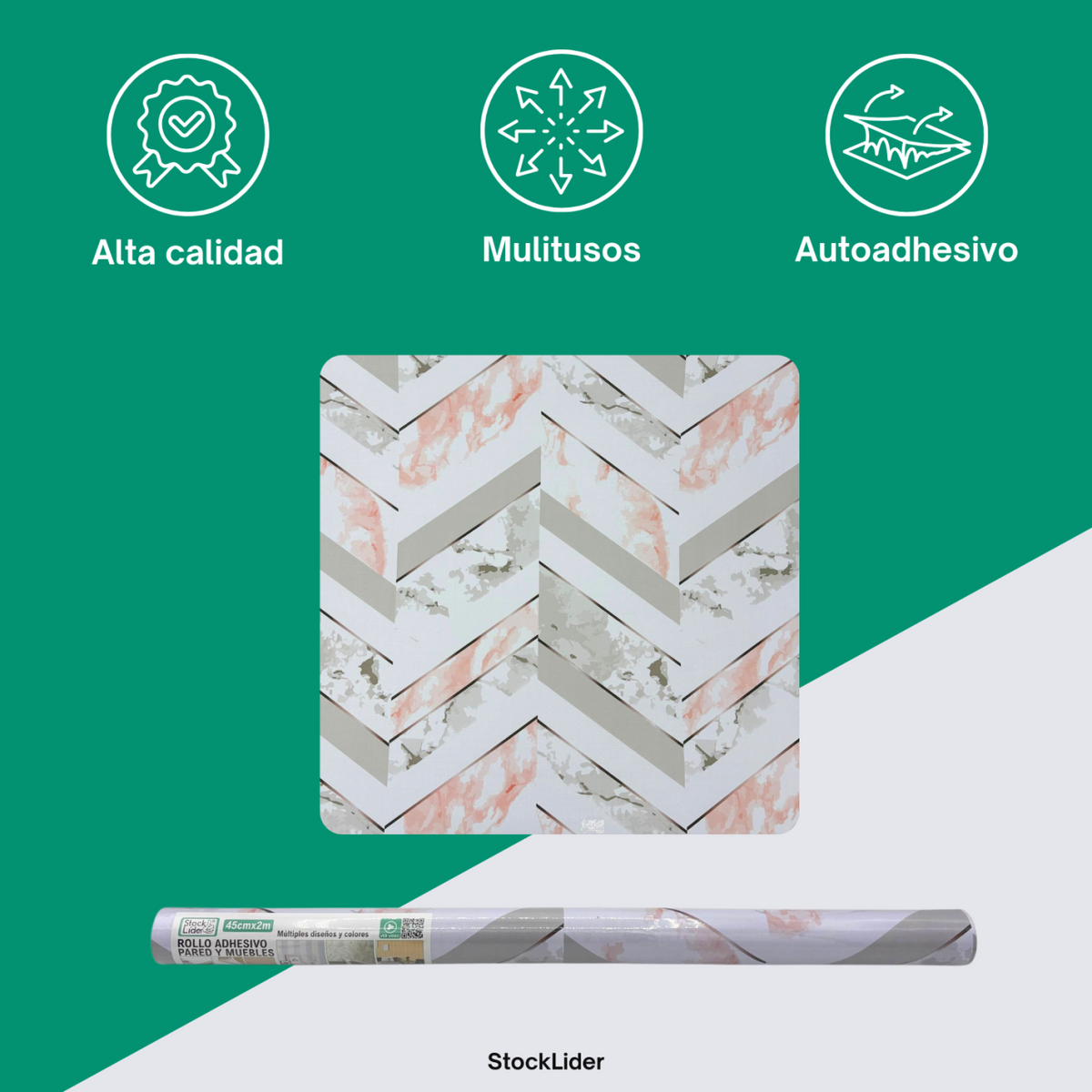 Rollo adhesivo pared y muebles 45cm x 2m