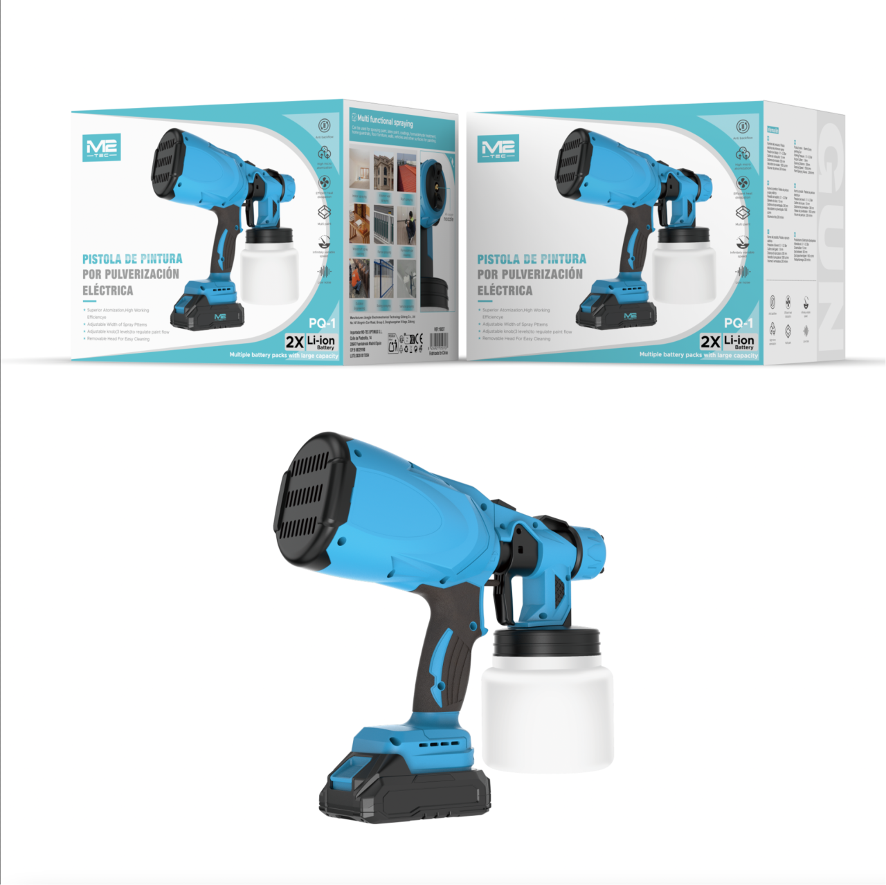 Pistola de pintura eléctrica por pulverizacion M2 PQ-1