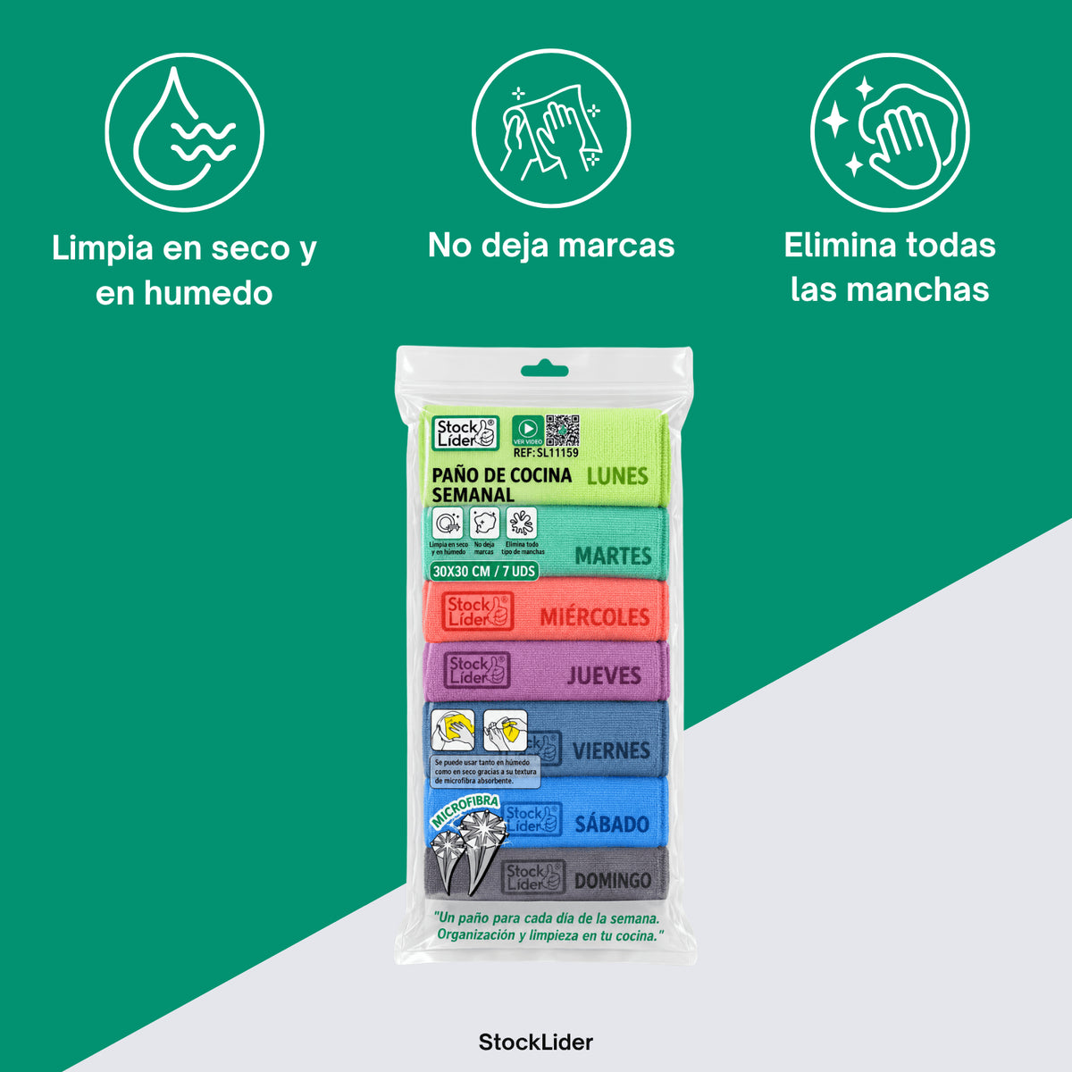 Paño De Cocina Semanal 7 Uds