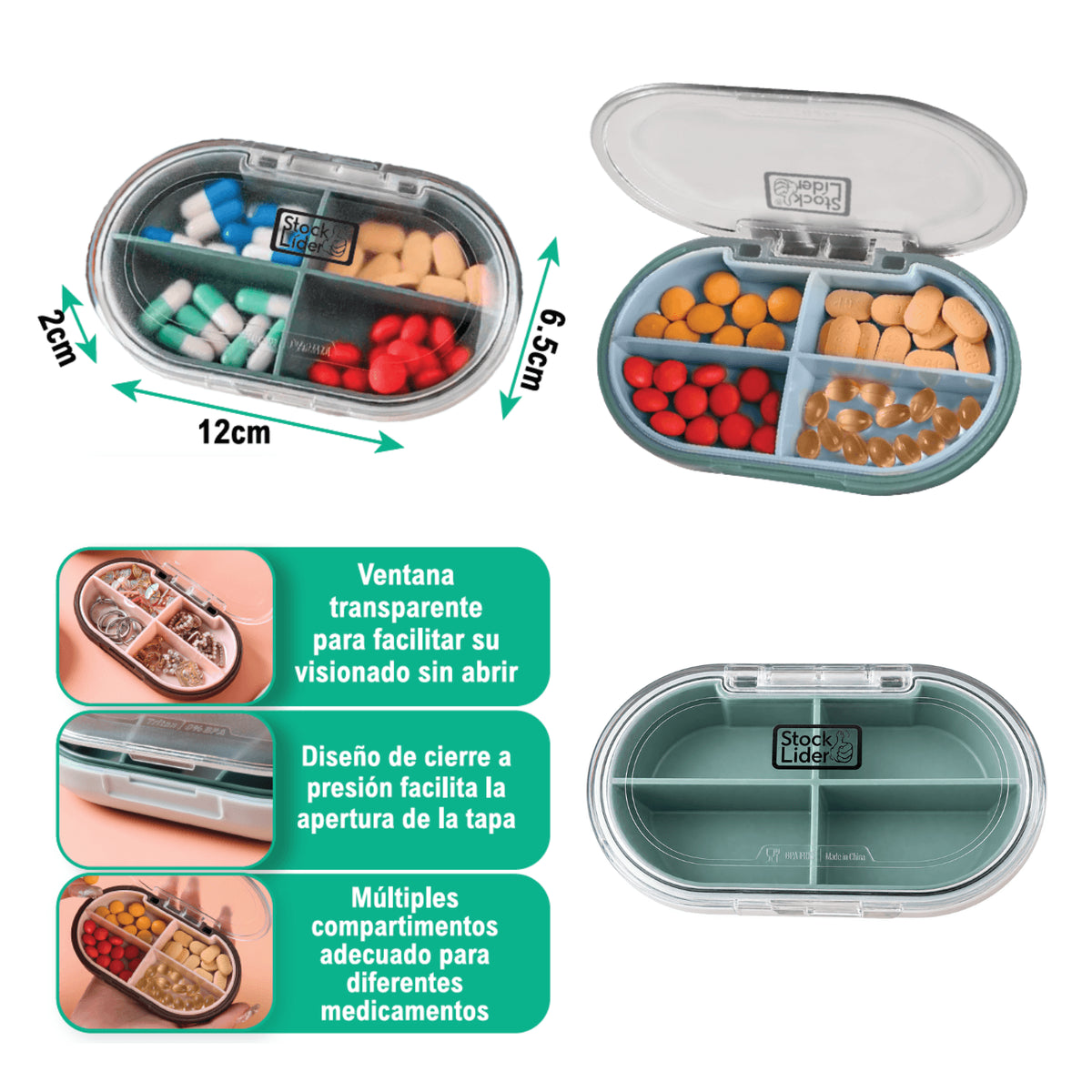 Pastillero 4 Compartimentos
