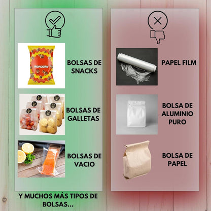 Mini sellador de bolsas