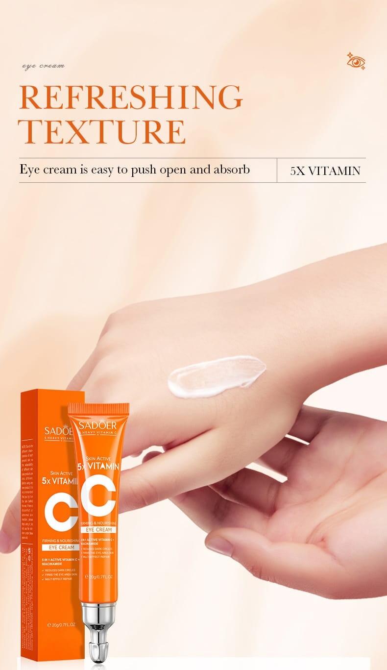 Contorno de Ojos Iluminador con Vitamina C Activa + Niacinamida 20ml – Despierta tu Mirada al Instante