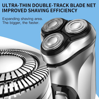 Máquina de Barbear Rotativa Elétrica para Homens – Precisão, Conforto e Estilo