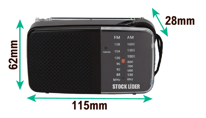 Radio am-fm portátil