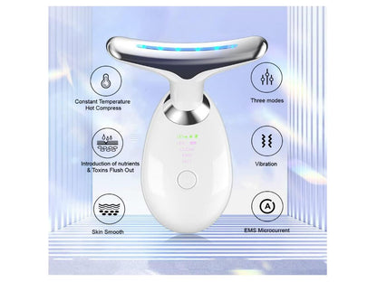 Massatjador facial lífting EMS - Dispositiu Facial de Neteja amb 3 Llums LED