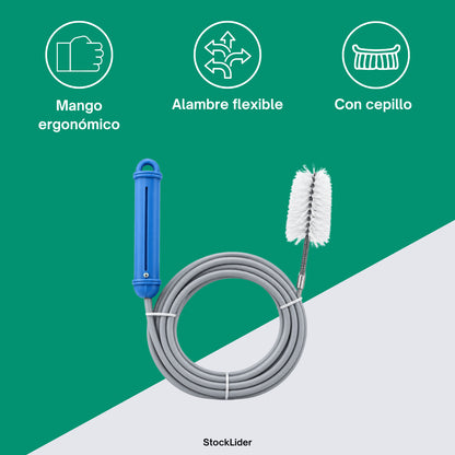 Desatascador Con Cepillo