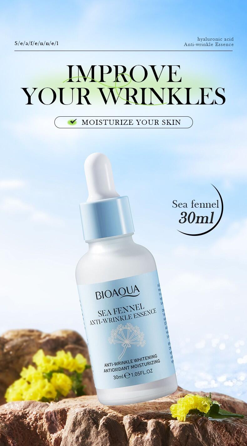 Esencia Antiarrugas Hialurónica con Hinojo Marino 30ml BIOAQUA – Hidratación Profunda y Renovación Natural