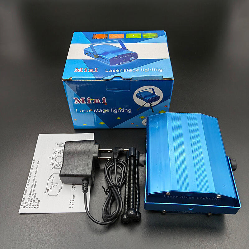 Projector de llum LED per a escenari, minillums làser activades per so, control remot, flaix per a DJ