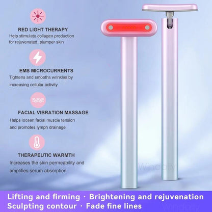 Massatge Facial 4 en 1 amb Llum Roja LED – El Secret d'un Rostre Radiant
