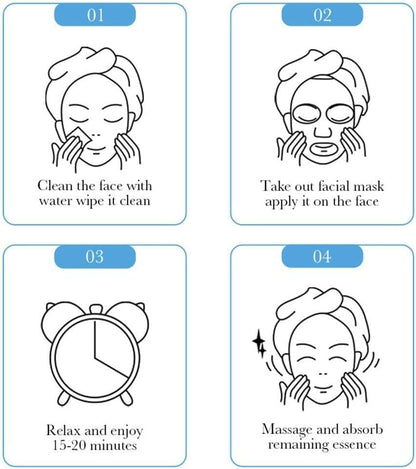 Mascarilla Facial 3 Pasos Ácido Hialurónico Y Aminoácidos (0.8g + 0.8g + 25g)