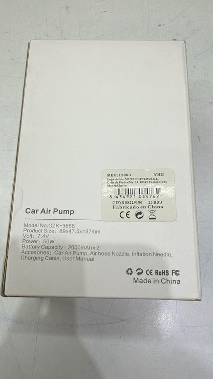 Bomba de Aire para Auto CZK-3668 – Potencia y Comodidad en tus Viajes
