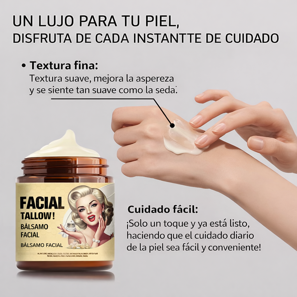 Crema Facial Hidratante de Sebo y Miel