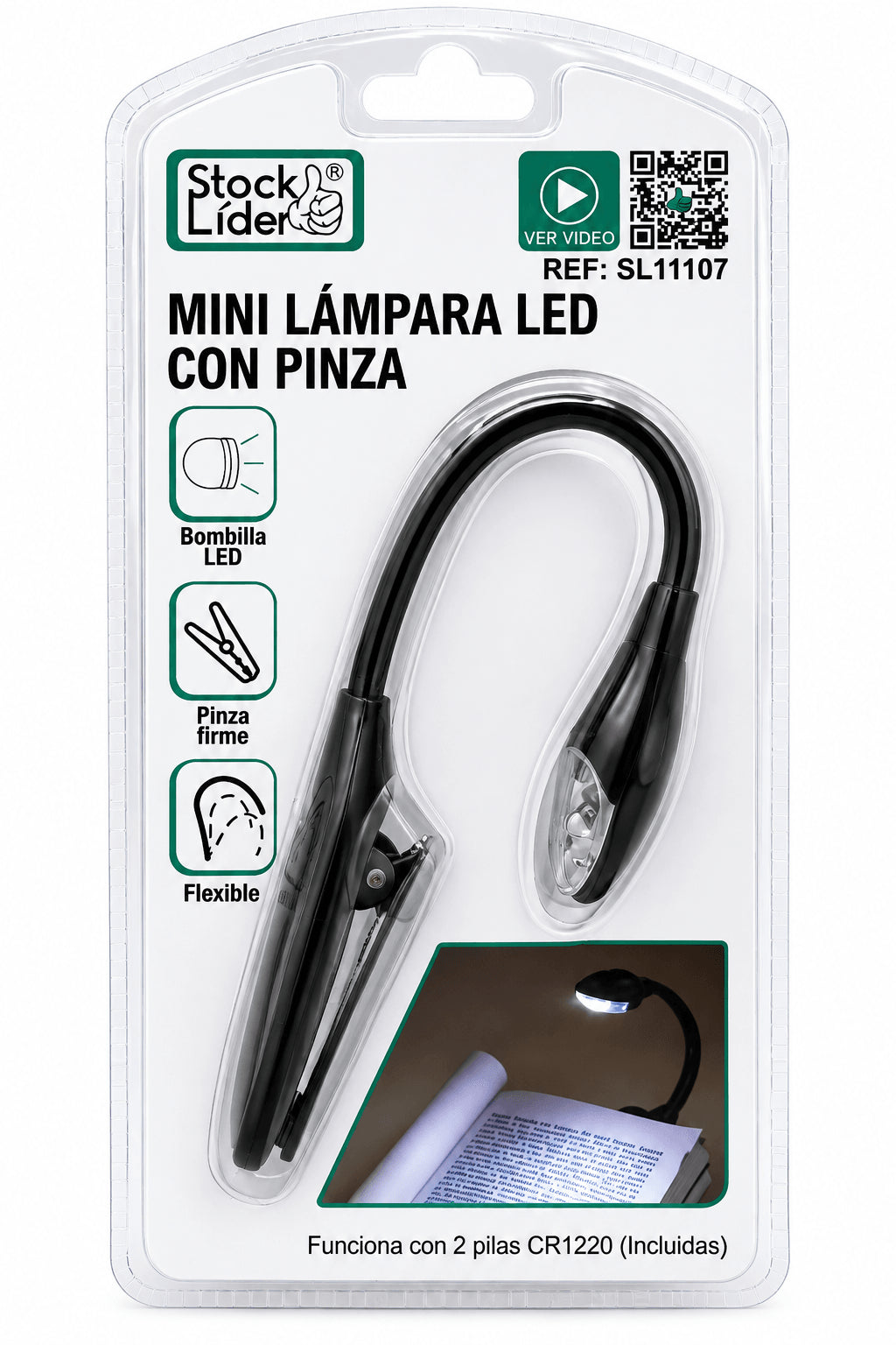 MINI LÁMPARA LED CON PINEZA