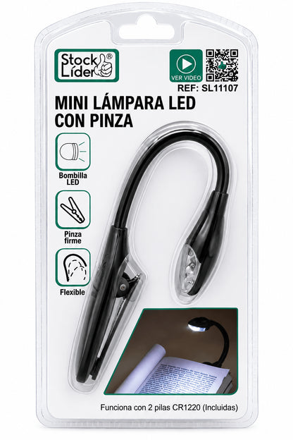 MINI LÁMPARA LED CON PINEZA