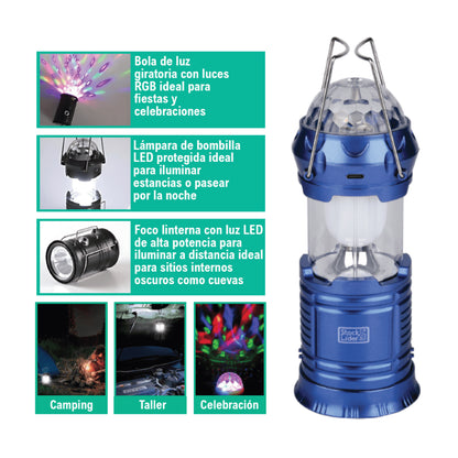 Lámpara Camping Con Bola De Luz