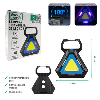 Lámpara triangular 36 LED COB