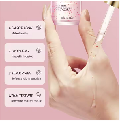 Esencia Facial Hidratante 100% Natural con Extracto de Rosa (30ml)