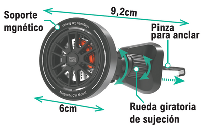 Soporte móvil magnético