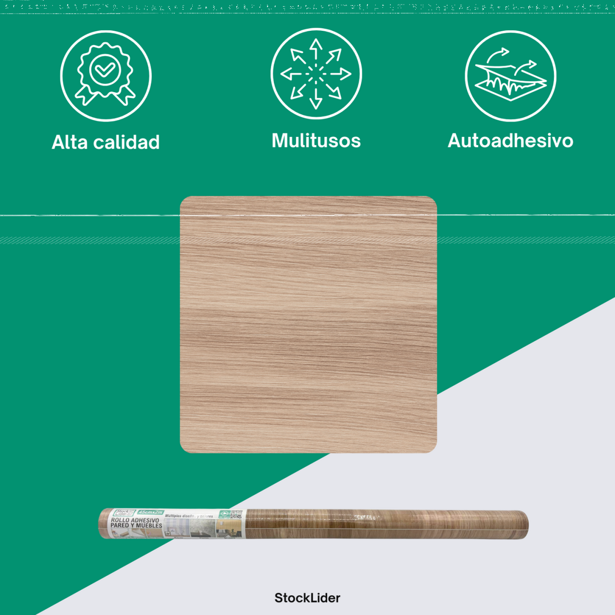 Rollo adhesivo pared y muebles 45cm x 2m
