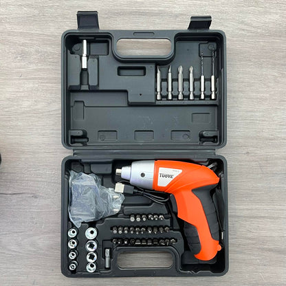 Kit de Destornillador Eléctrico Inalámbrico 45 Piezas – Versatilidad y Precisión en un Solo Set