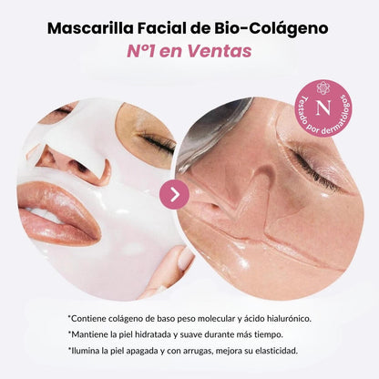 Máscaras de Biocolagénio - INCLUI 5 Máscaras